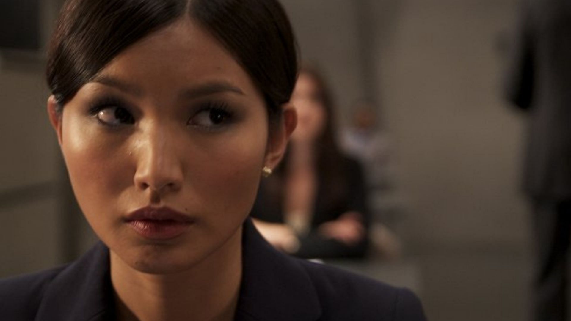 Gemma Chan who plays Candidate 2 is most known for her role in Crazy Rich Asians (Image via Bedlam Productions)